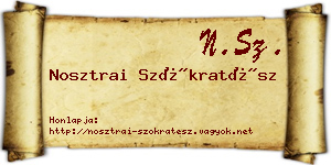 Nosztrai Szókratész névjegykártya